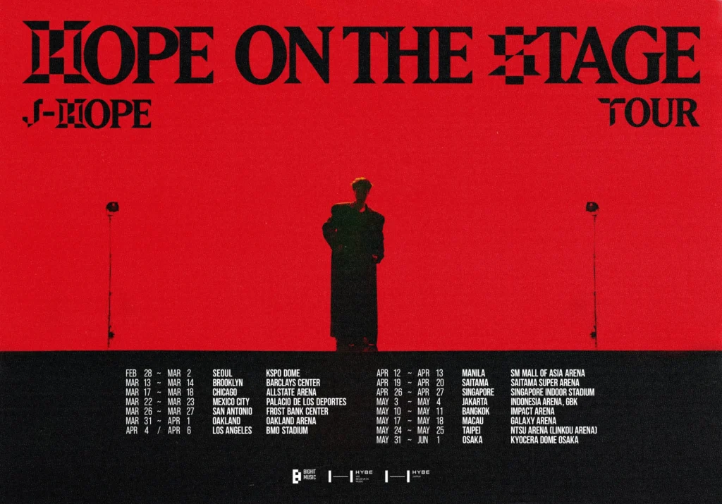 J-Hope “Hope on the Stage” 2025 Tour Dates